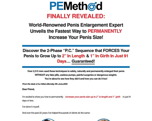 Get a Larger Penis with PEMethod - The #1 Rated Penis Exercise Program - R1 NEWS